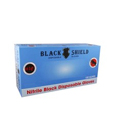 Black Shield Disposable - Black Gloves - Large 